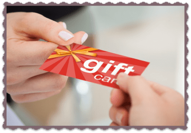 FAQ Gift Cards Hands holding a gift card