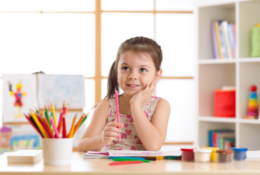 Child Time Learning Center, Little Girl Coloring