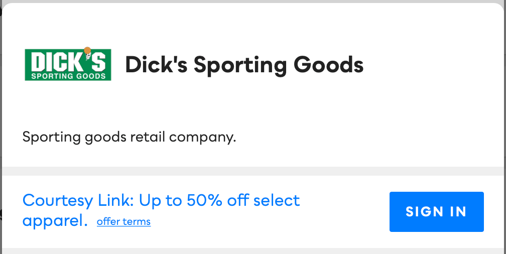 Dick's Sporting Goods Savvy Perks