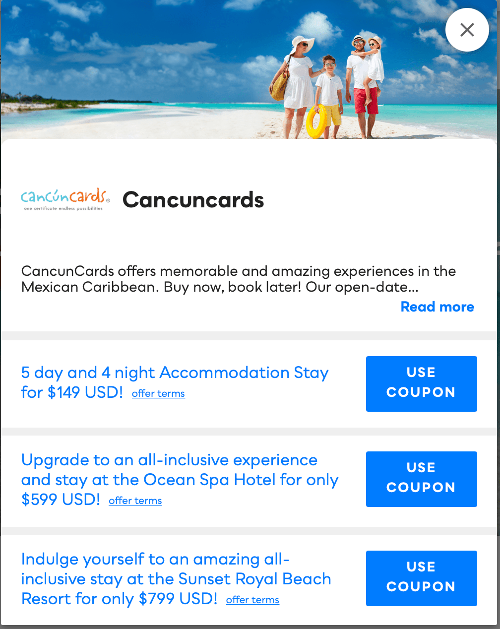 Cancuncards Savvy Perks