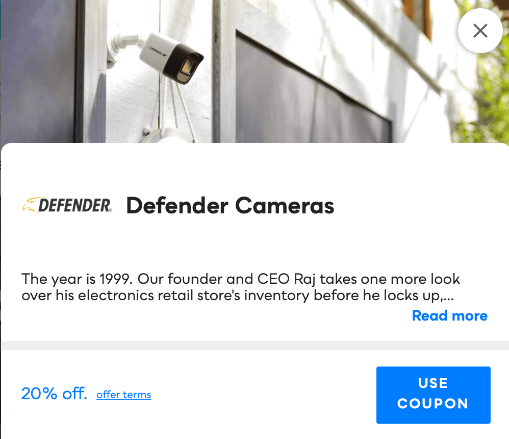 Defender Cameras Savvy Perks
