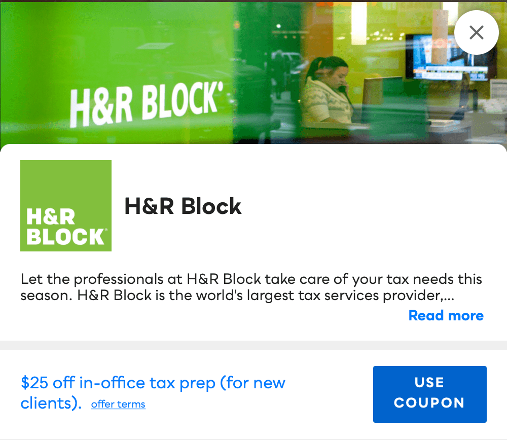 H&R Block Savvy Perks