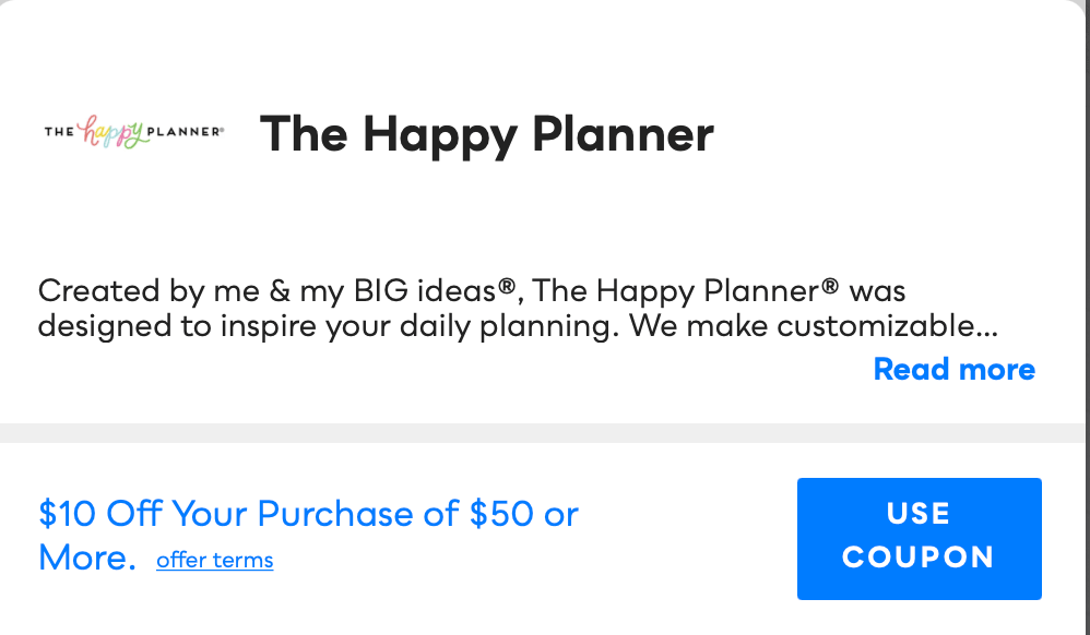 The Happy Planner Savvy Perks