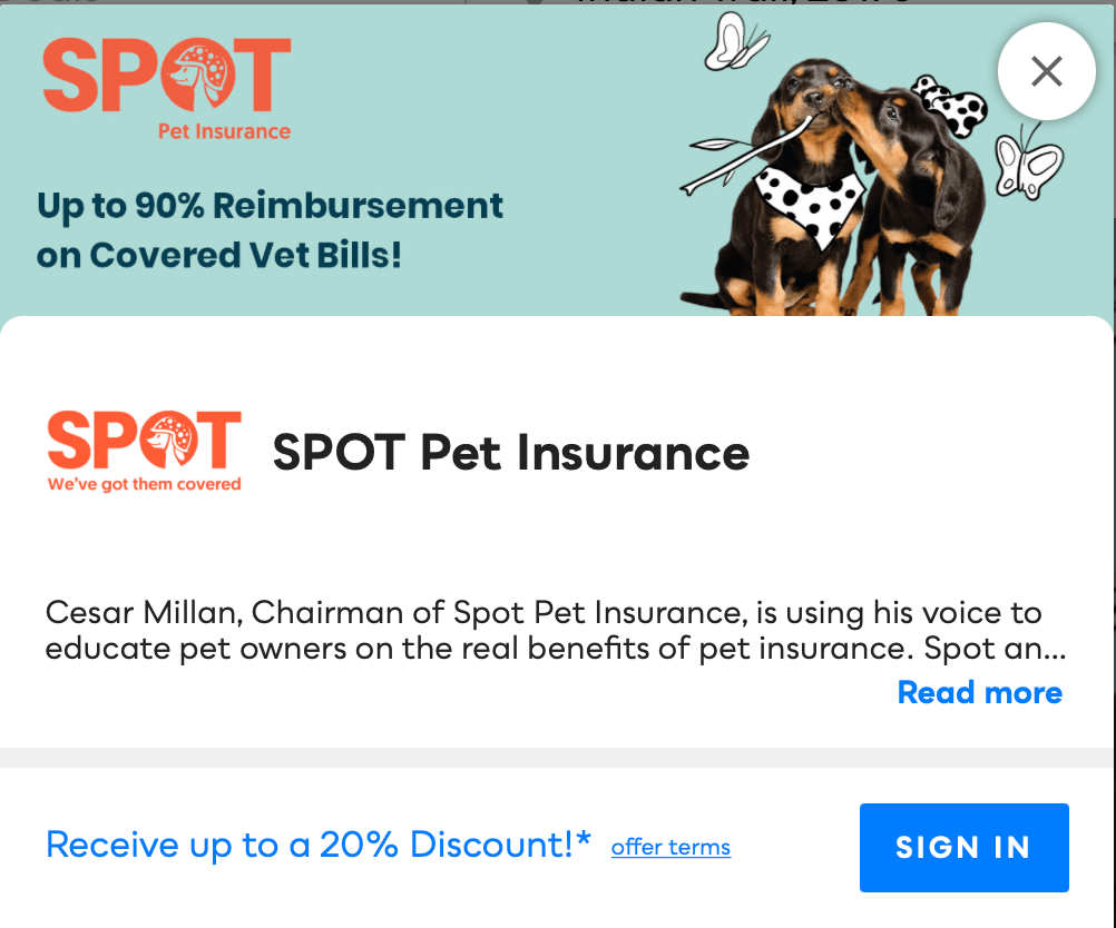 Spot Pet Insurance Savvy Perks