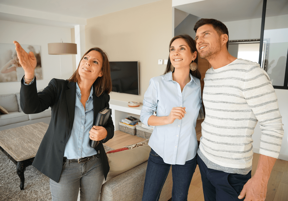 Home Light Real Estate Agents Couple With Agent