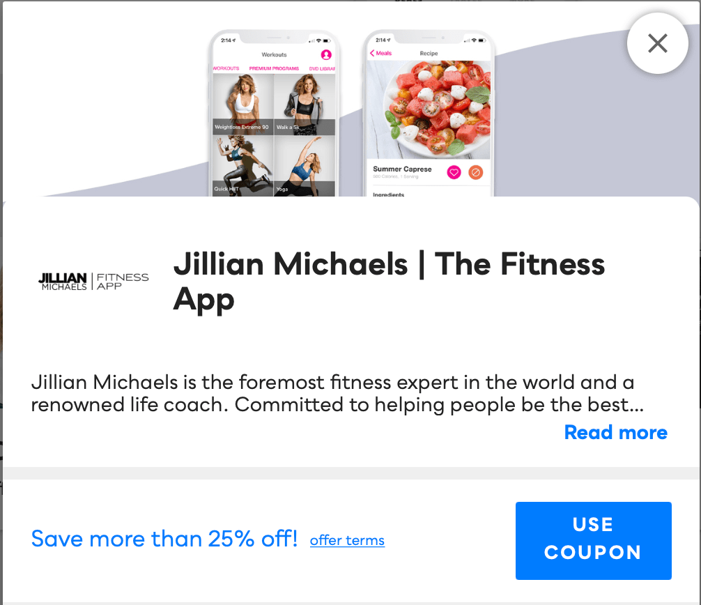 Jillian Michaels The Fitness App Savvy Perks