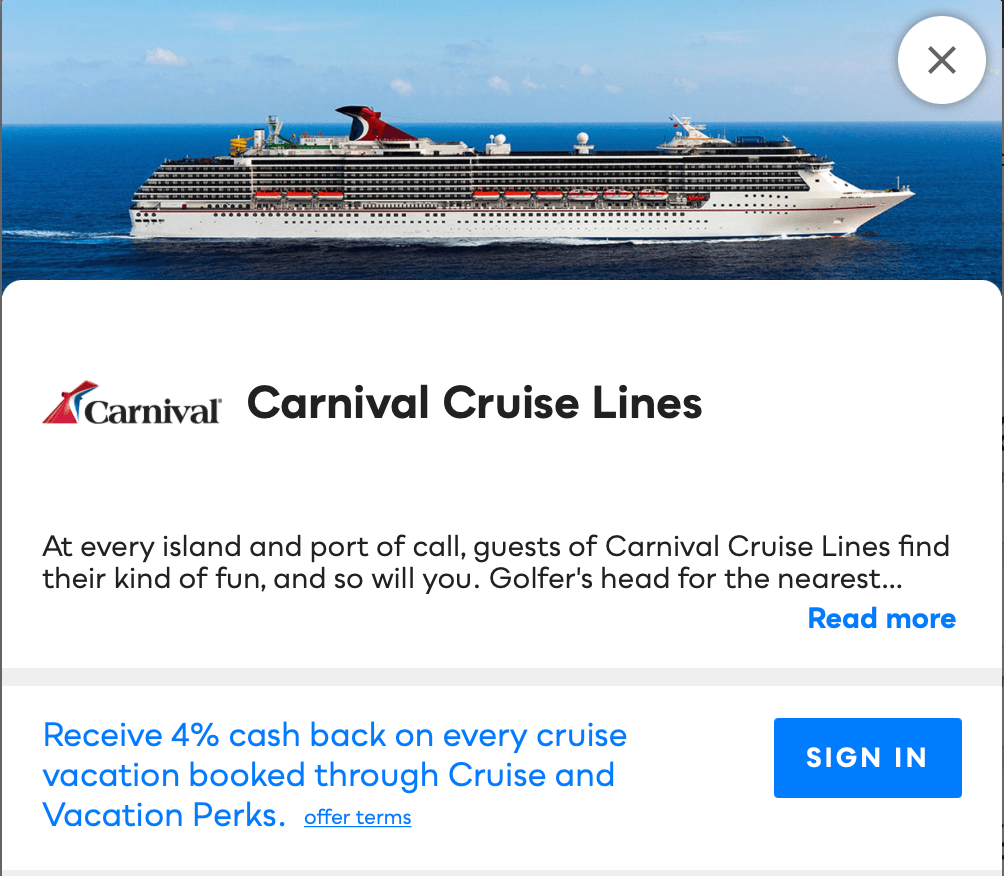 Carnival Cruise Lines Savvy Perks