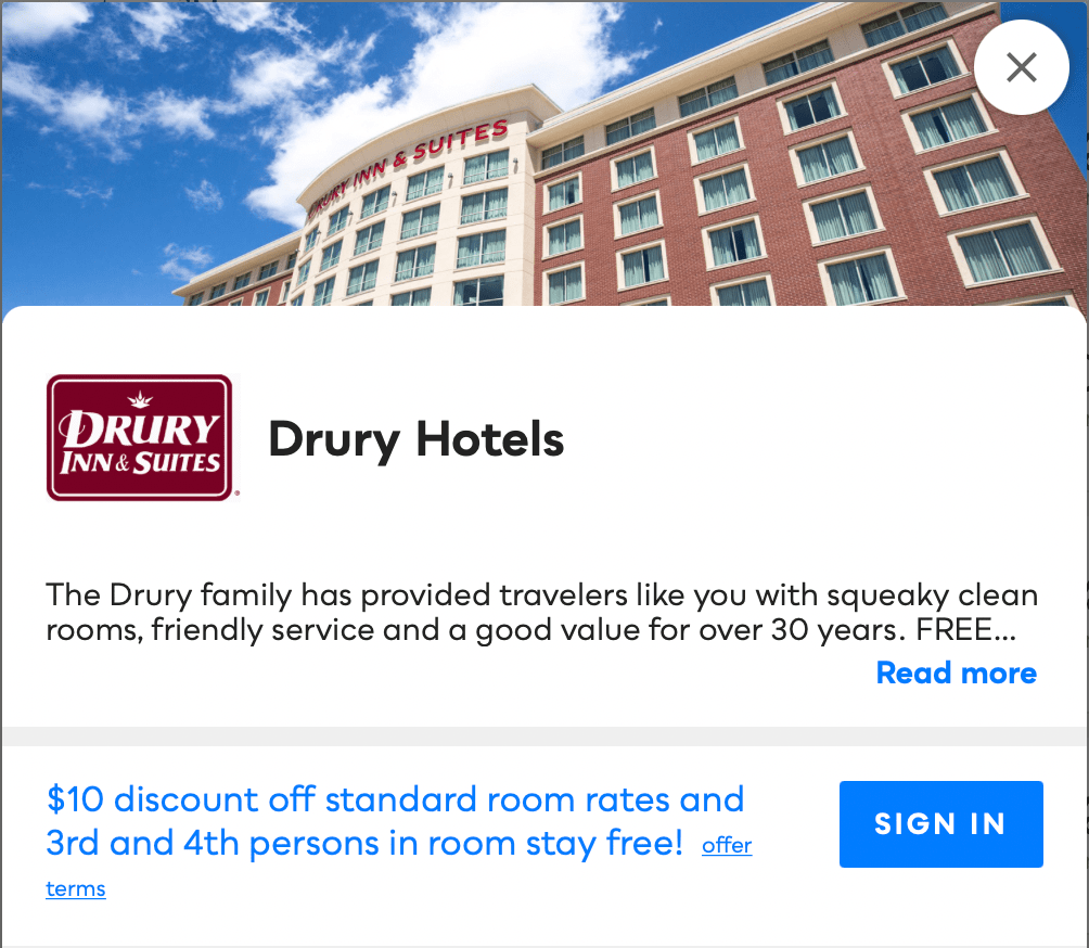 Drury Hotels Savvy Perks