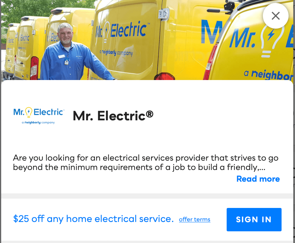 Mr. Electric Savvy Perks