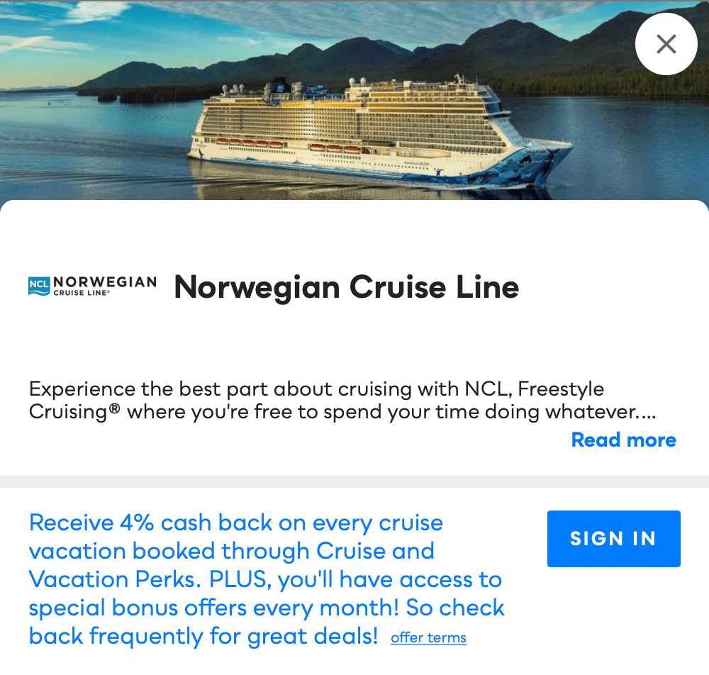 Norwegian Cruise Lines Savvy Perks