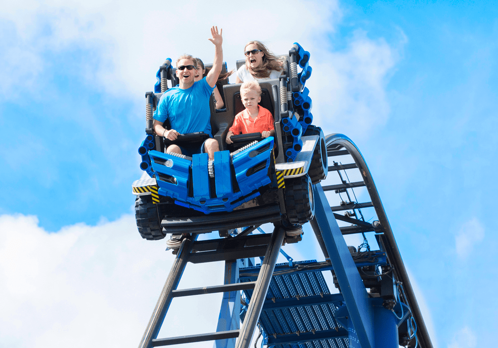 Knott's Berry Farm Family on Roller Coaster