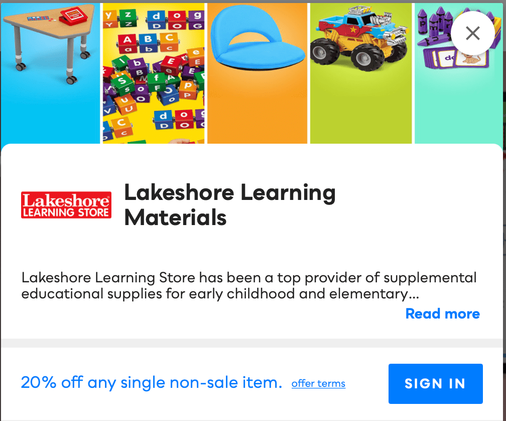 Lakeshore Learning Materials Savvy Perks