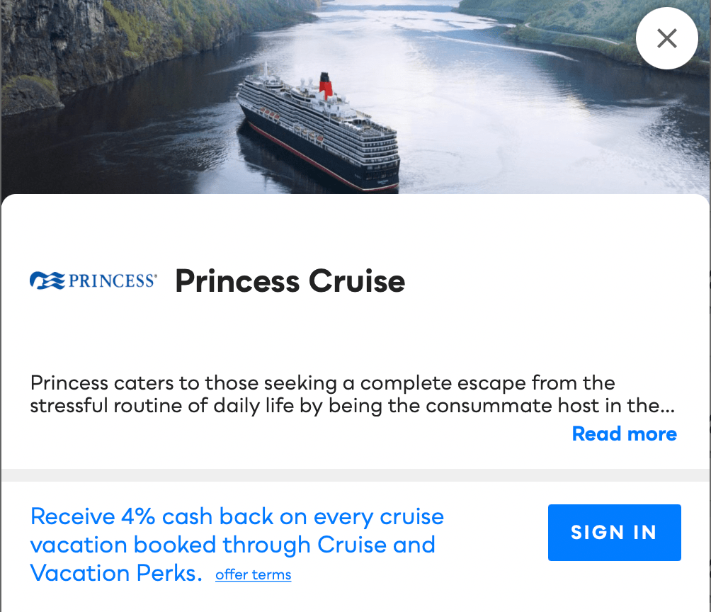 Princess Cruise Savvy Perks