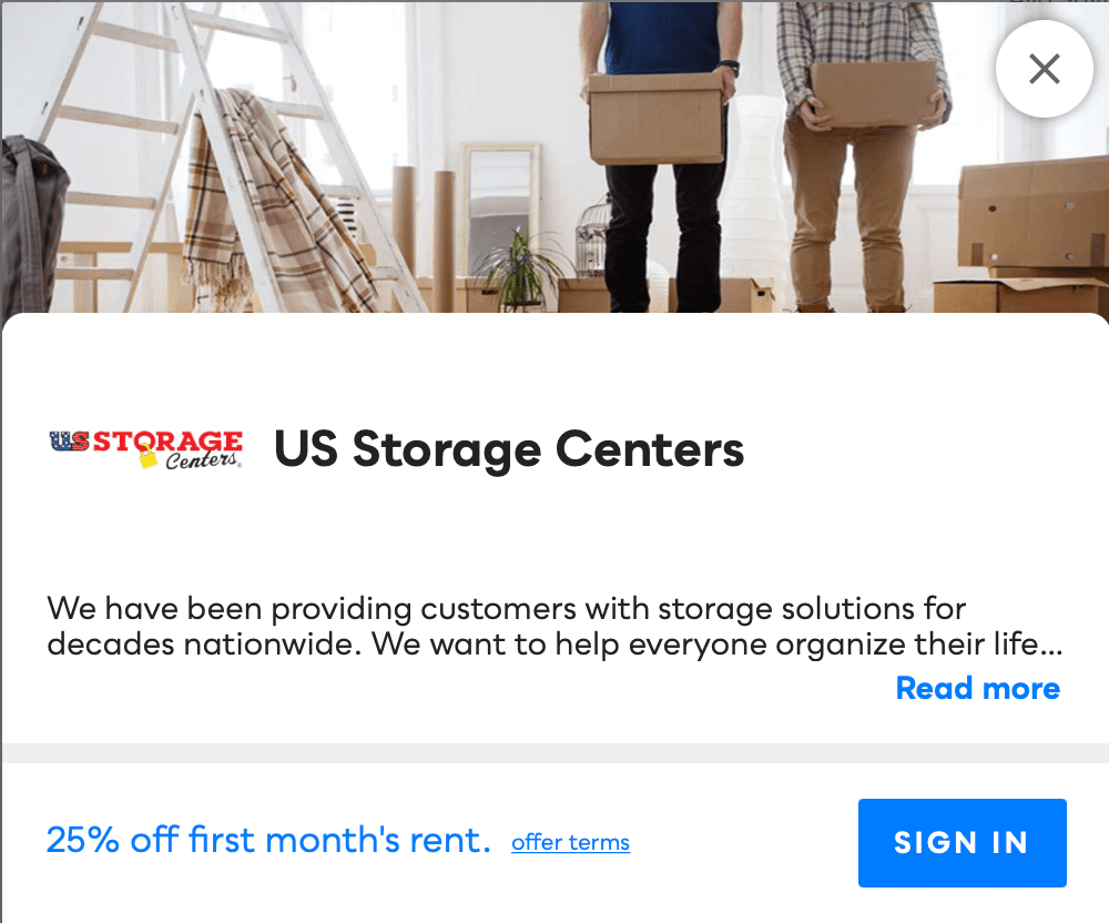 US Storage Centers Savvy Perks