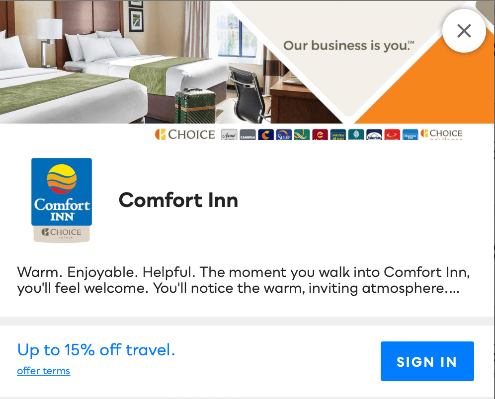 Comfort Inn Savvy Perks