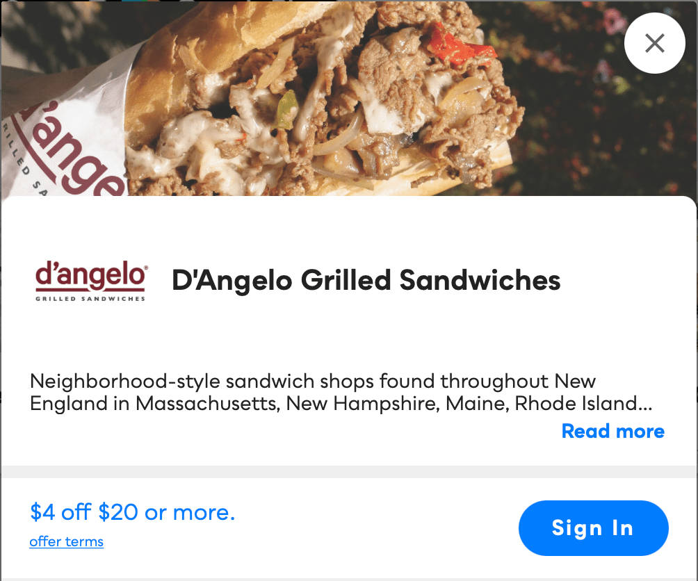 D'angelo Grilled Sandwiches Savvy Perks
