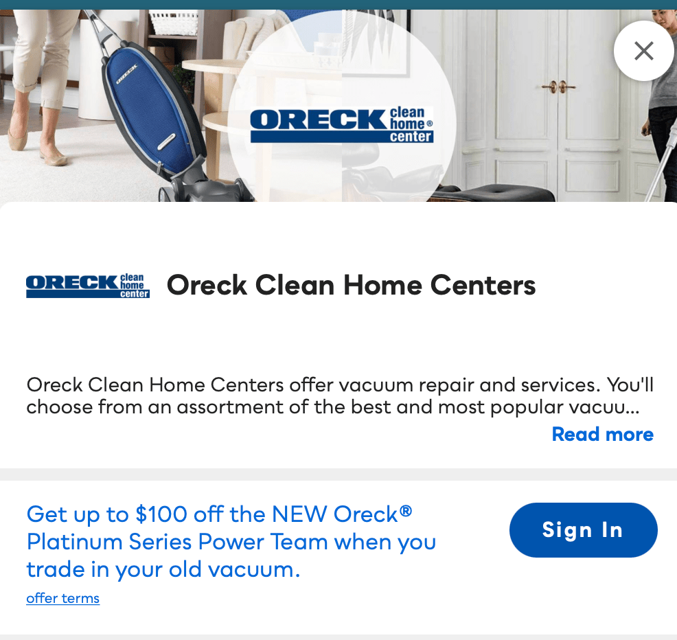 Oreck Clean Home Centers Savvy Perks